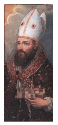 Portrait de San Petronio, Italie 16e siècle - Tableaux et dessins Style Louis XIII