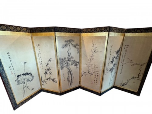 Paire de paravants japonais