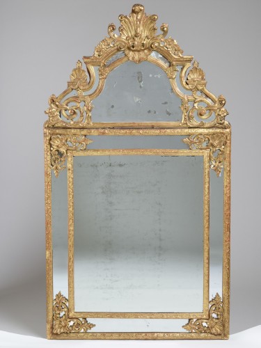 Glace à pare-closes d'époque Louis XIV - Miroirs, Trumeaux Style Louis XIV