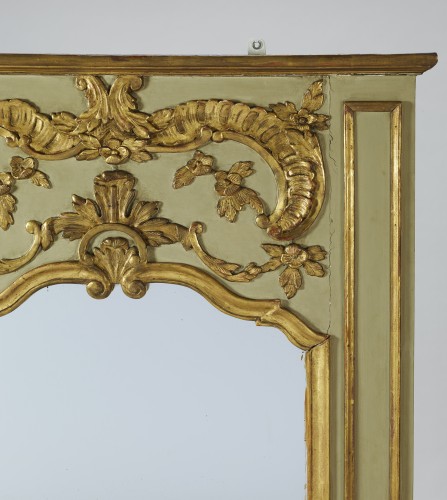 Trumeau from the 18th century in lacquered wood - Mirrors, Trumeau Style 