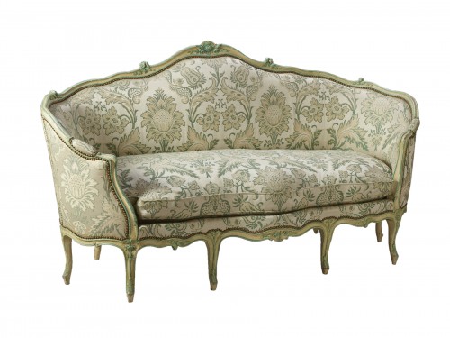 Grand canapé corbeille d'époque Louis XV