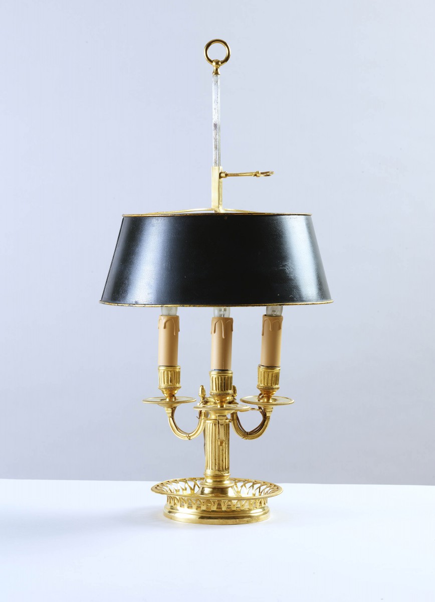 Bouillotte lamp in gilded bronze Ref.104597