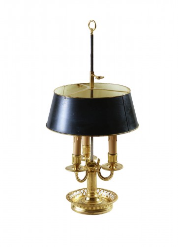 Bouillotte lamp in gilded bronze