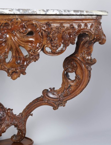 Mobilier Console - Console richement sculptée Louis XV