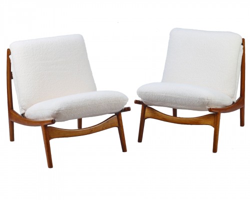 Pair of Charles André Motte 790 armchairs