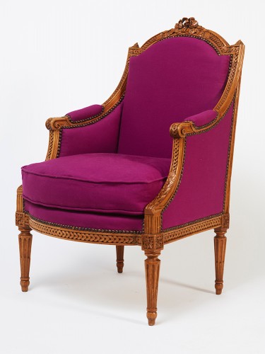 Sièges Fauteuil & Bergère - Paire de bergères Louis XVI estampillées N.Baudin