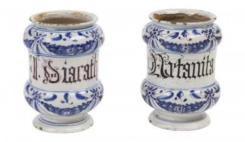Paire d'Albarello, Italie Savone XVIIe