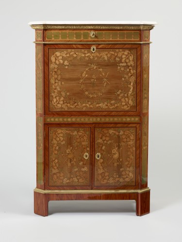 Petit secrétaire de Dame  Louis XVI estampillé Evald - Mobilier Style Louis XVI