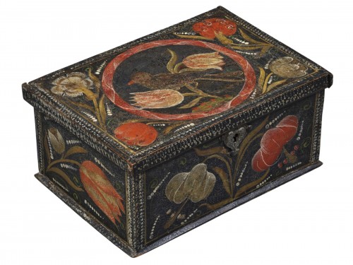 Petit coffre de courtoisie, Alsace fin XVIIe siècle