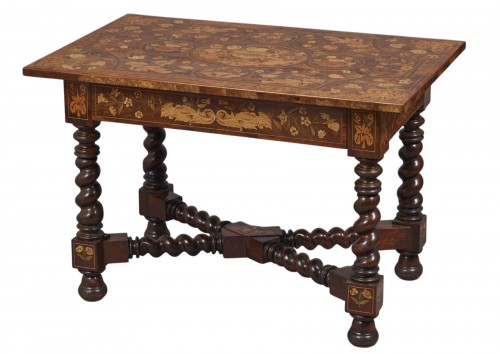 Richly marquetry table, 17th century