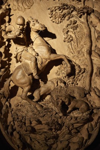 Sculpture Sculpture en Terre cuite - Paire de médaillons en terre cuite