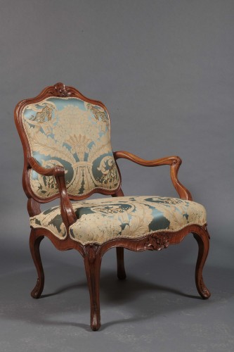 Ensemble de six fauteuils Louis XV estampillés Nogaret à Lyon - Sièges Style Louis XV