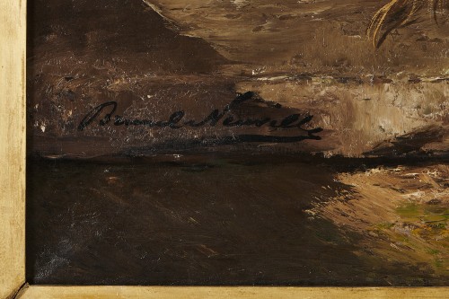 Tableaux et dessins Tableaux XIXe siècle - Grande Nature morte au gibier signée Brunel Neuville