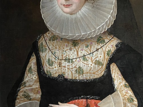École Anglaise du XVIIe siècle Portrait de femme, daté de 1624 - Period Portraits