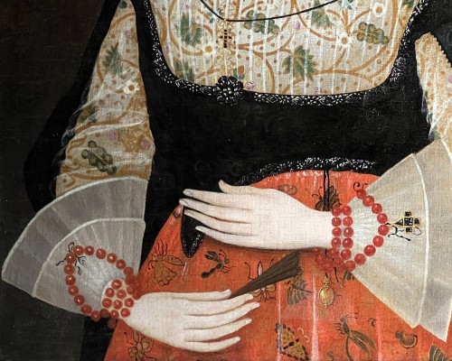 École Anglaise du XVIIe siècle Portrait de femme, daté de 1624 - 