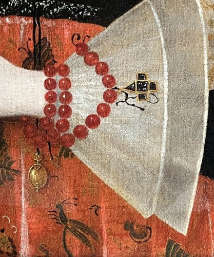  - École Anglaise du XVIIe siècle Portrait de femme, daté de 1624