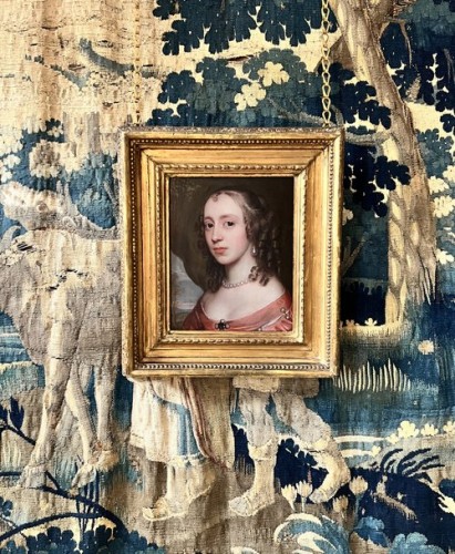 John Hayls (1600-1679) Portrait d'une Femme Noble - Tableaux et dessins Style Louis XIII