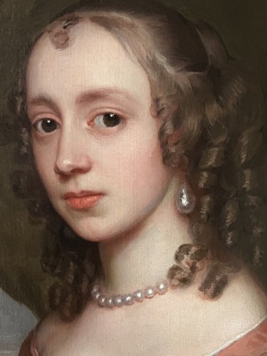 John Hayls (1600-1679) Portrait d'une Femme Noble - Period Portraits