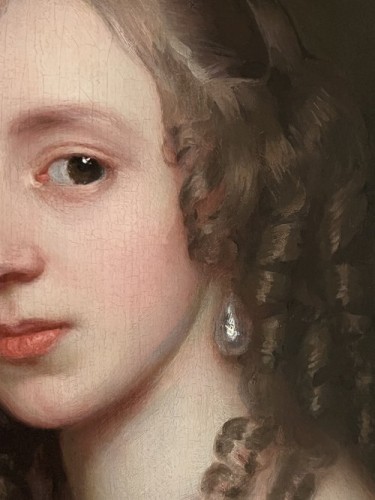 Antiquités - John Hayls (1600-1679) Portrait d'une Femme Noble