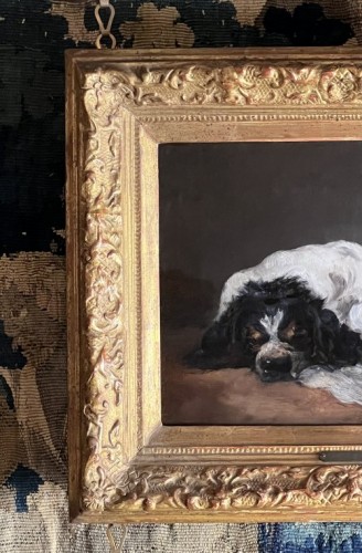 Un épagneul endormi, attribué à Sir Henry Edwin Landseer (1802 - 1873) - 