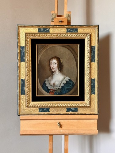 Antiquités - Portrait de la Reine Henrietta Maria, cercle de Van Dyck (1599- 1641)