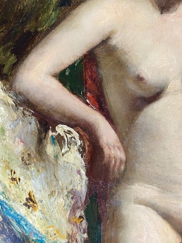 Tableaux et dessins Tableaux XIXe siècle - William Etty RA (1787 - 1849) - Une femme nue debout
