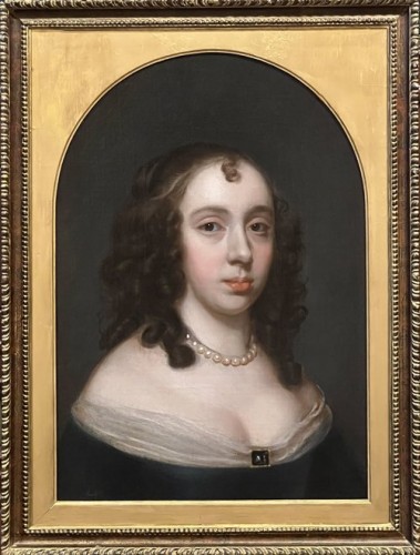 John Hayls (1600-1679) - Portrait d'une noble femme vers 1655 - Tableaux et dessins Style Louis XIII