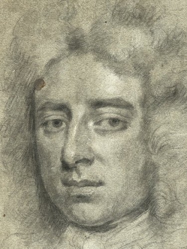 Louis XIV - Michael Dahl (1659-1743) - Études de deux têtes, un gentilhomme et une dame