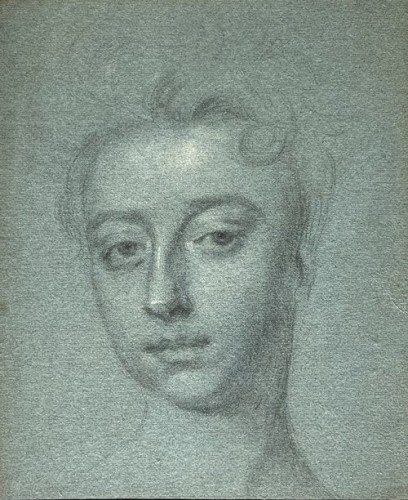 Antiquités - Michael Dahl (1659-1743) - Études de deux têtes, un gentilhomme et une dame