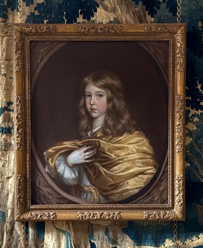 Antiquités - A Boy with Yellow Drapery, attributed to Johannes Mytens (1614-1670)