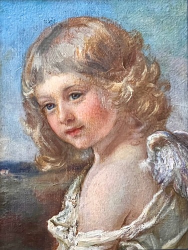 Cupidon et Psyché, cercle de Sophie Anderson (1823 - 1903) - Tableaux et dessins Style Art nouveau
