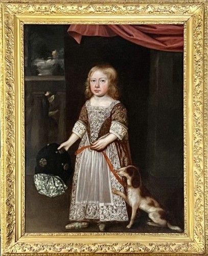 École d'Europe du Nord vers 1660 - Portrait du roi Guillaume III enfant - Tableaux et dessins Style Louis XIII