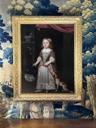 Antiquités - École d'Europe du Nord vers 1660 - Portrait du roi Guillaume III enfant