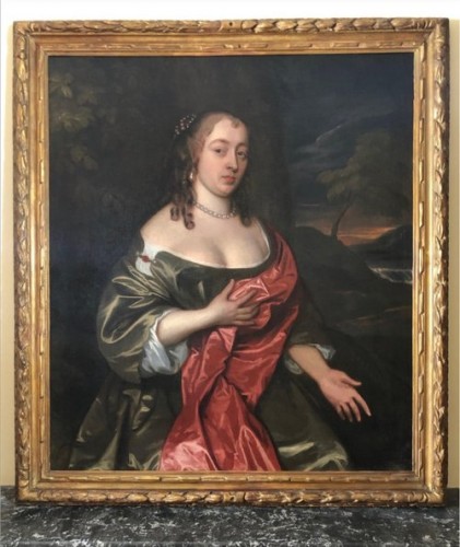 John Hayls - Portraits of a Lady in an Extensive Landscape - Paintings & Drawings Style Louis XIII