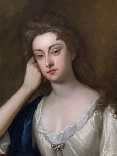 Charles Jervas (c.1675-1739) Portrait d'une noble femme du début du XVIIIe siècle - Louis XIV