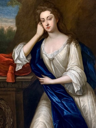Antiquités - Charles Jervas (c.1675-1739) Portrait d'une noble femme du début du XVIIIe siècle
