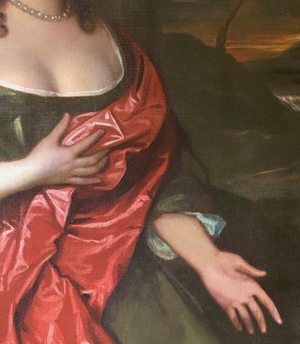 John Hayls - Portraits of a Lady in an Extensive Landscape - Paintings & Drawings Style Louis XIII