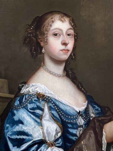 Louis XIII - Pieter Borsseler (c. 1634 - 1687) - Portrait of a Lady Picking Oranges