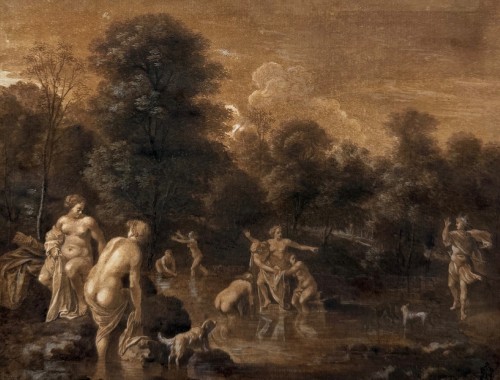 scene from ovid acteon surprisin, flandres 17e siècle