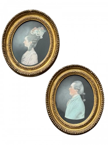 James SharplesES (1751-1811) - A Portrait of a lady and a portrait of a gentleman