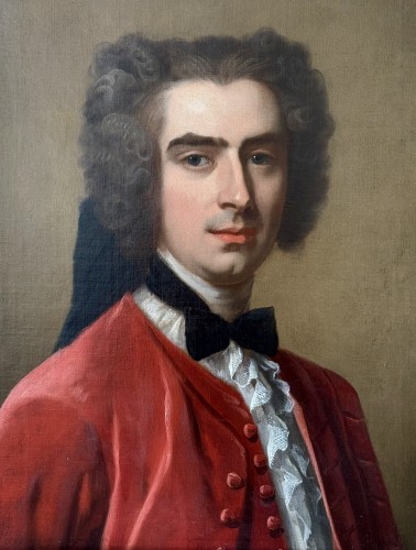 Portrait d'un Homme, école française du 18e siècle - Tableaux et dessins Style 