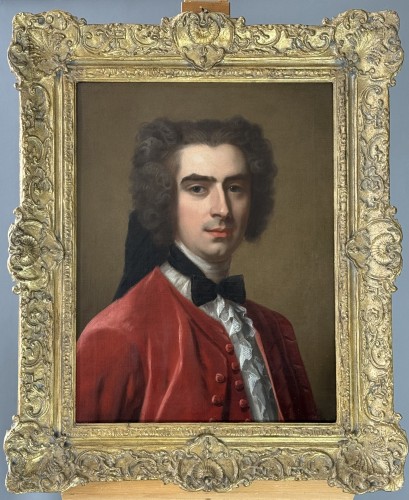 XVIIIe siècle - Portrait d'un Homme, école française du 18e siècle