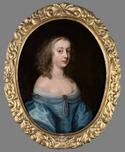 Antiquités - Portrait Of A Beauty C.1665, Circle Of Sir Peter Lely(1618-1680)