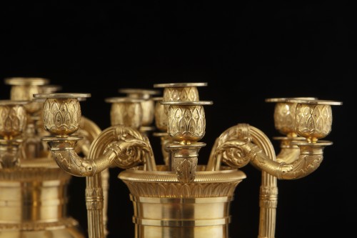 Pair of important Thomire candelabra - Lighting Style Empire