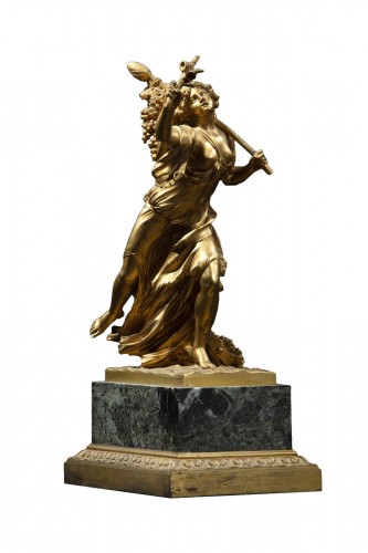 Bacchante - Sculpture en bronze doré