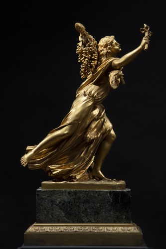 Sculpture  - Bacchante - Gilded Bronze Sculpture 