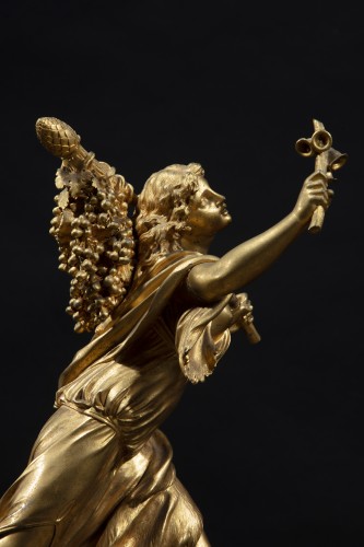 Bacchante - Sculpture en bronze doré - Phidias Antiques