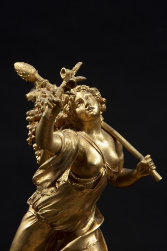 Bacchante - Gilded Bronze Sculpture  - Restauration - Charles X