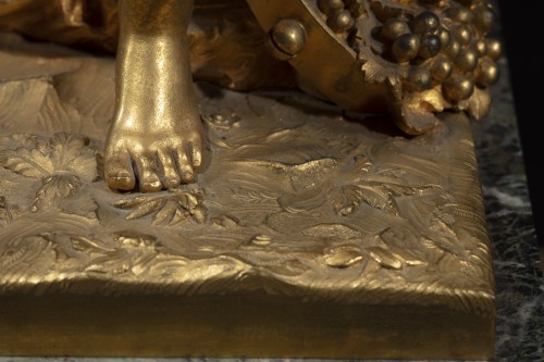 Antiquités - Bacchante - Sculpture en bronze doré