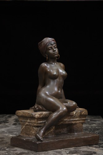 Double patina Orientalist bronze  - Emmanuel VILLANIS (1858 - 1914) - 